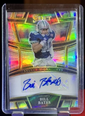 2022 Panini Select Bill Bates #SSP-BIB Silver Select Signatures front